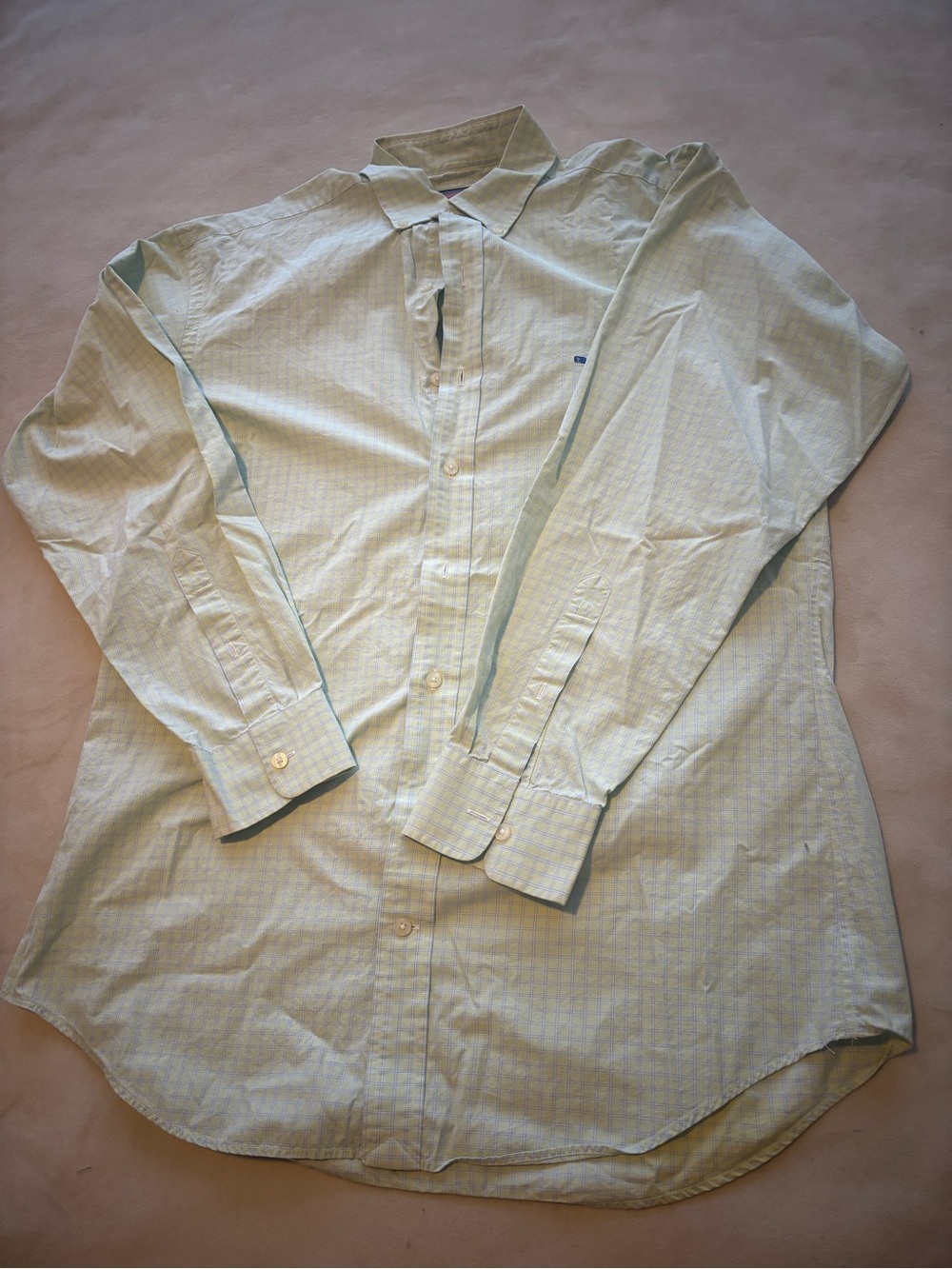 Vineyard Vines Pale Mint Check Button-Down Shirt